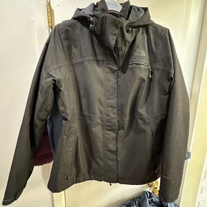 The North Face Black Hooded ski/ snow Jacket, Lg